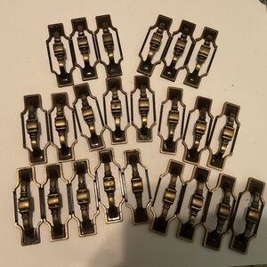 28 Amerock Cabinet Drawer Pull Handle Model 235-1 1970s Vintage Antique Brass